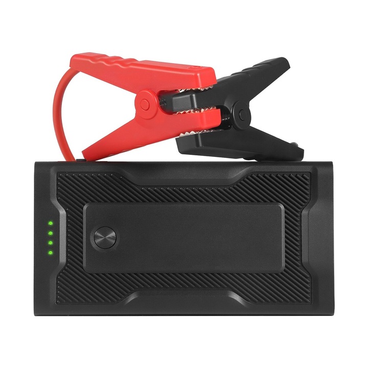 VEVOR Jump Starter 1000A, 7200mAh, 12V autóindító, zseblámpával és indítókábellel, 5L benzin- és 3L dízelmotorokhoz