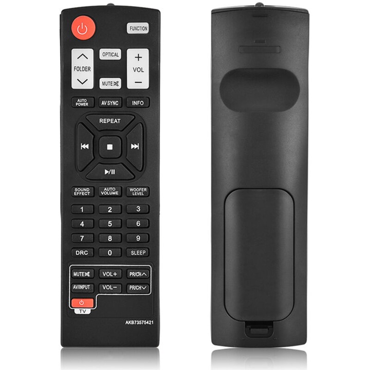 Telecomanda de inlocuire pentru soundbar LG, neagra, 15.7x4.5x2cm