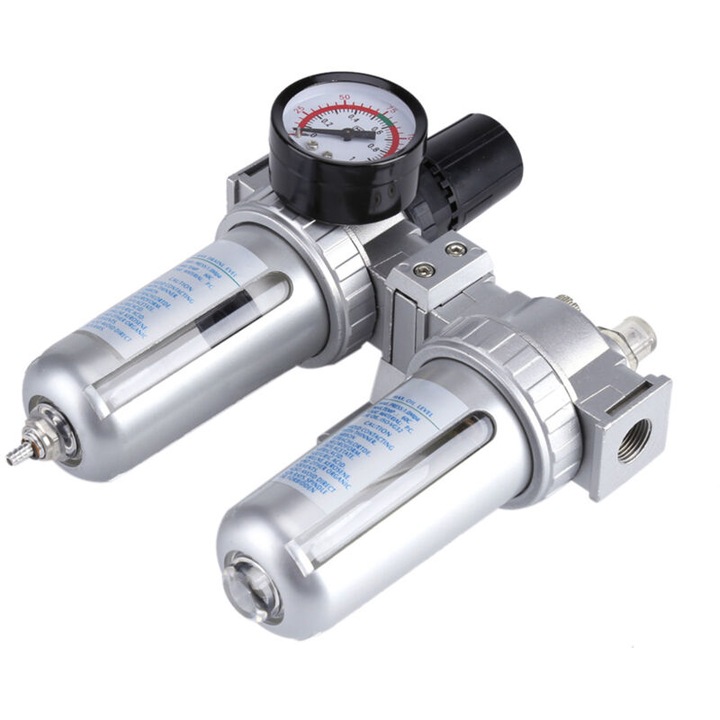 Regulator de filtrare aer SFC300, argintiu si negru, 3/8'', 1.0 MPa