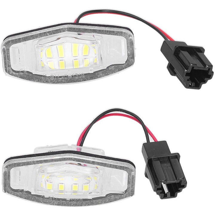 Комплект LED светлини за регистрационен номер, бели, 2W, 12V, 6500K