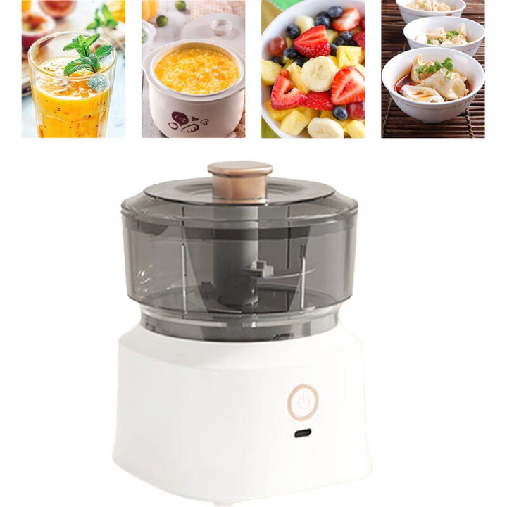 Masina de tocat carne electrica, multifunctionala, alb, 310g