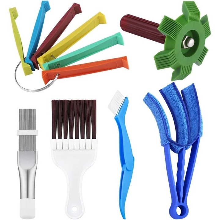 Kit de curatare jaluzele aer conditionat 6 piese, reparare jaluzele indoite, curatare evaporator si condensator
