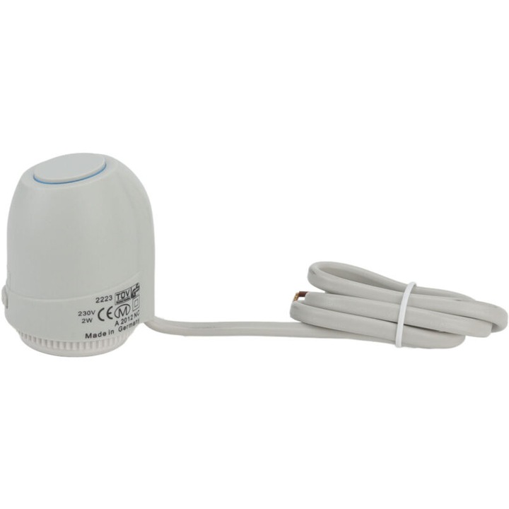 Actuator termic electric 2W, IP54, pentru sistem de incalzire in pardoseala, 230V, usor de instalat