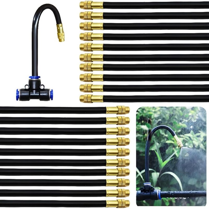 Set 20 duze de stropire ajustabile, cupru, 21cm x 8mm, pentru irigare in gradini si peluze