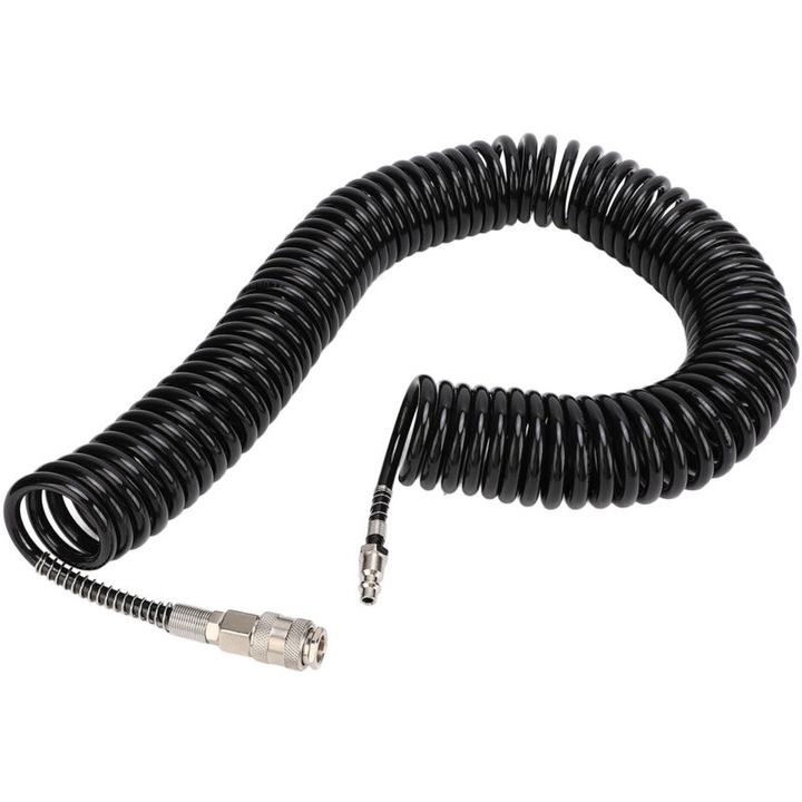 Hose de aer retractabila 12m cu limitator de indoire pentru compresor si pompa de praf