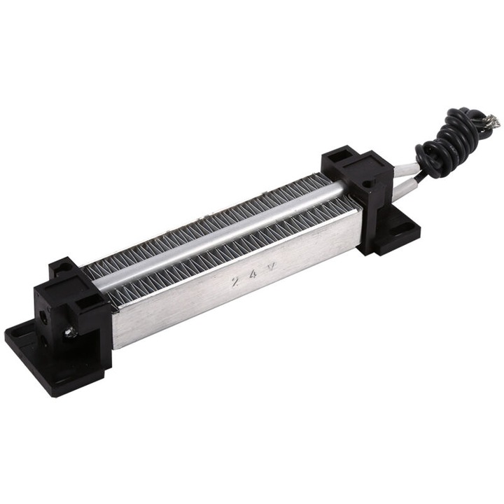 PTC електрически нагревателен елемент, 200W, 24V, размери 14x3.2x2.6cm, с изолация, лесен за инсталиране
