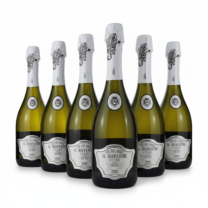 Pachet Vin Spumant Alb Ca' Del Doge Bianco Il Silvestre Cuvee 11%, 6x0.75L