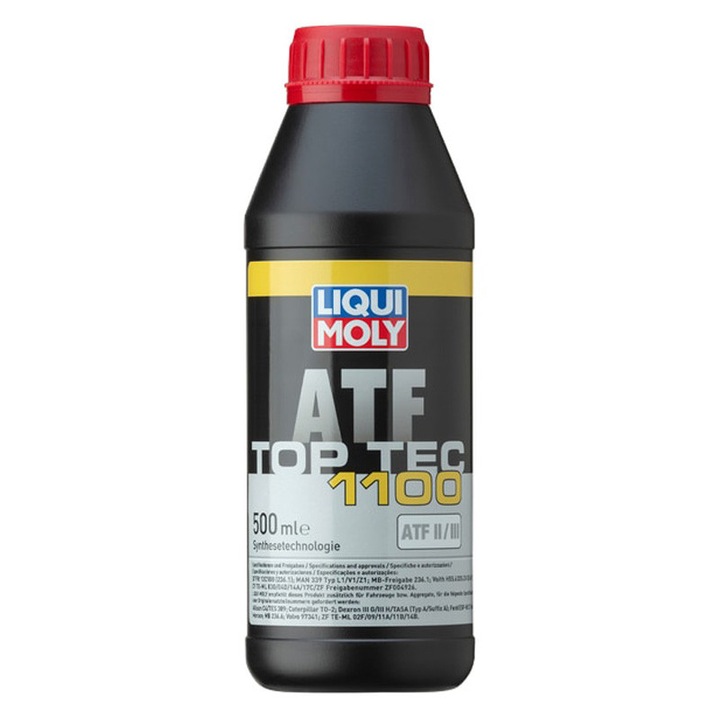 Ulei transmisie automata LIQUI MOLY Top Tec ATF 1100, 500 ml, sintetic, Dexron III, pentru cutii automate si servodirectie