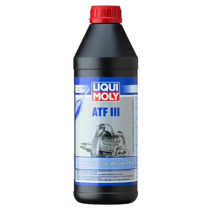 Ulei transmisie automata LIQUI MOLY ATF III, Fluid hidraulic multifunctional, stabilitate ridicata si protectie avansata, 1 L
