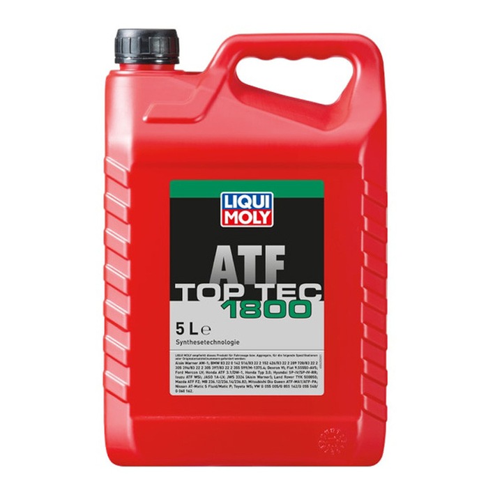 Ulei transmisie automata LIQUI MOLY Top Tec ATF 1800, 5L, sintetic, Dexron VI / Mercon LV, pentru cutii automate moderne
