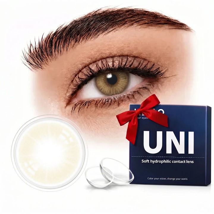 Lentile contact color, light-maro cristal, 365 Purtari, Cosmetice, Fara dioptrii, seria UNI 14, BIGLISTENING®