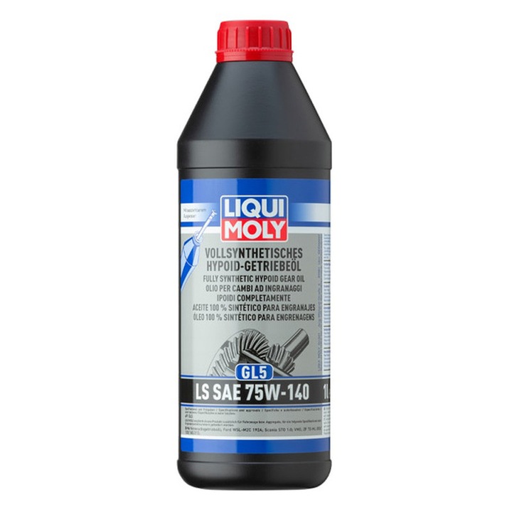 Ulei diferential LIQUI MOLY Hypoid Gear Oil LS 75W-140 GL5 1L, ulei transmisie finala cu autoblocant, BMW, ZF, Ford, ulei sintetic premium