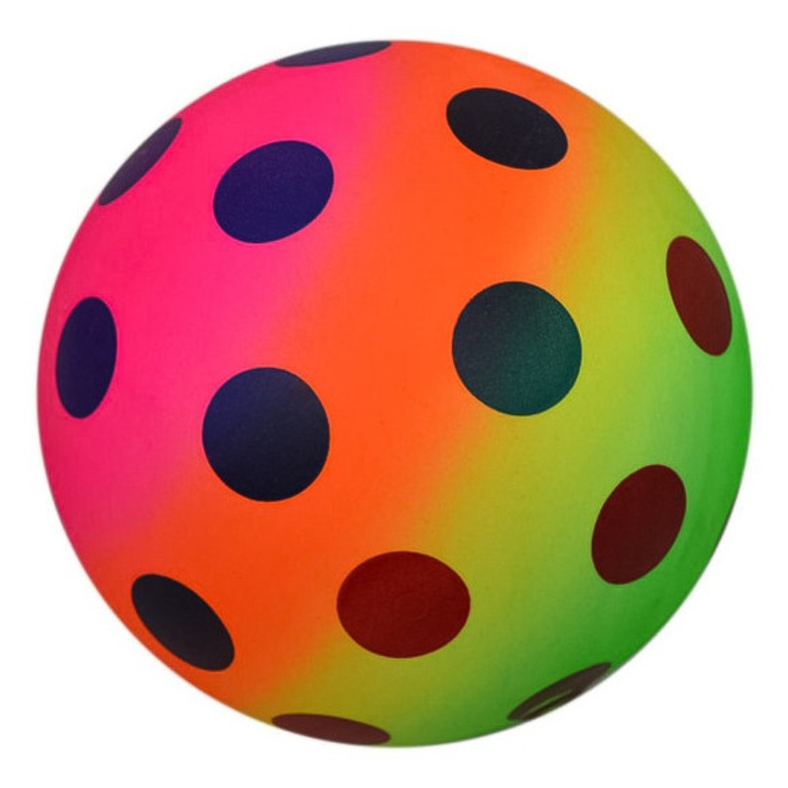 140mm Neon Szivárványos Pöttyös labda