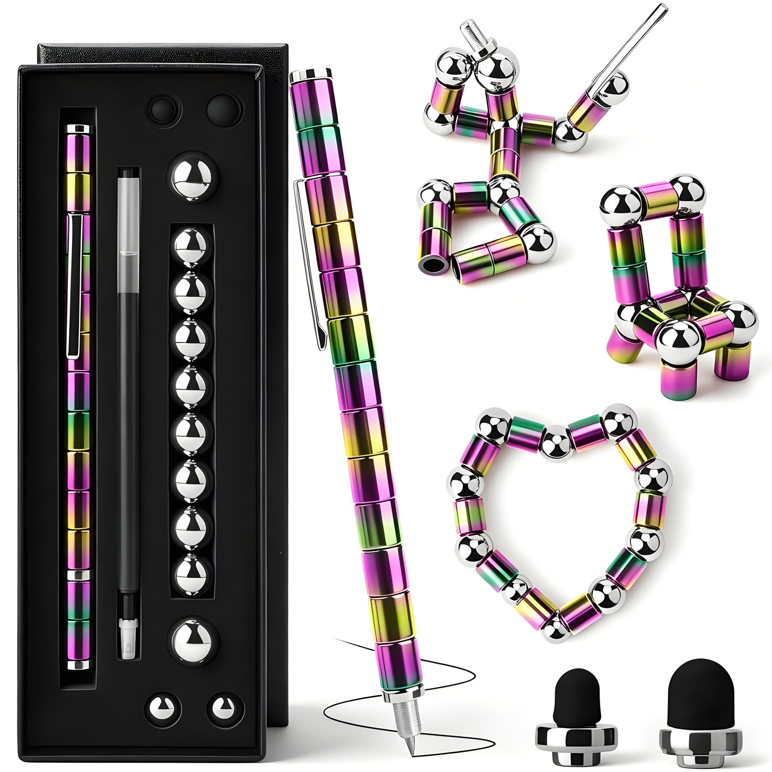 Set pix magnetic, YOUKUKE®, Modular, Detasabil, 12 de bile