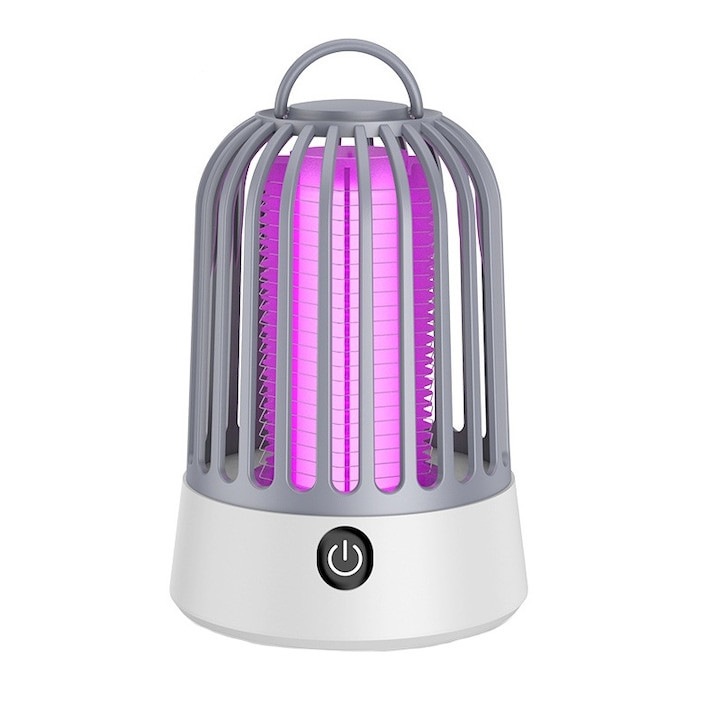Lampa anti-insecte UV, Alb, 14.5x10cm, Portabila, Fara chimicale