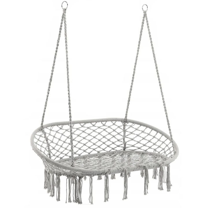 Brius dupla függőfotel, szürke, mérete 130x73cm, magassága 100cm