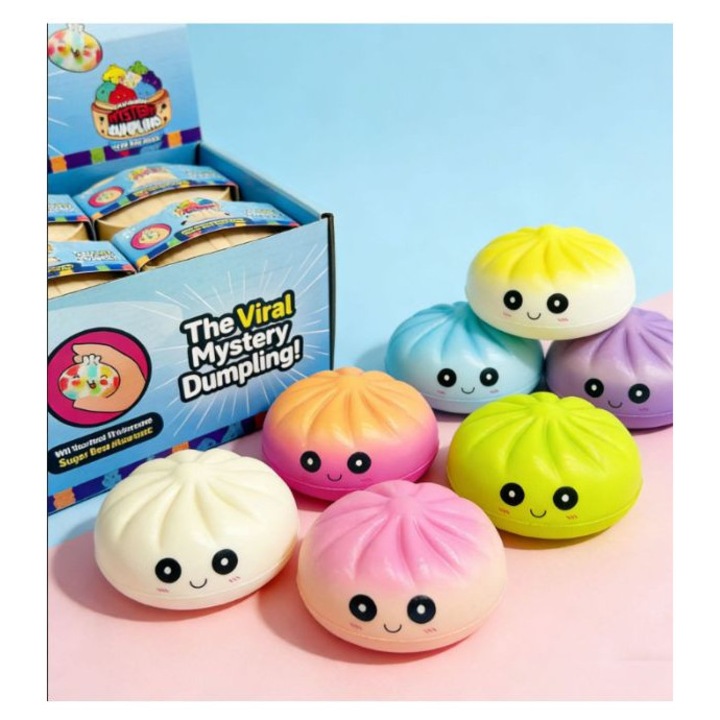 Jucărie antistres tip Bao, SHOP LIKE A PRO, bicolor, cutie tip bambus, model kawaii, 2 culori
