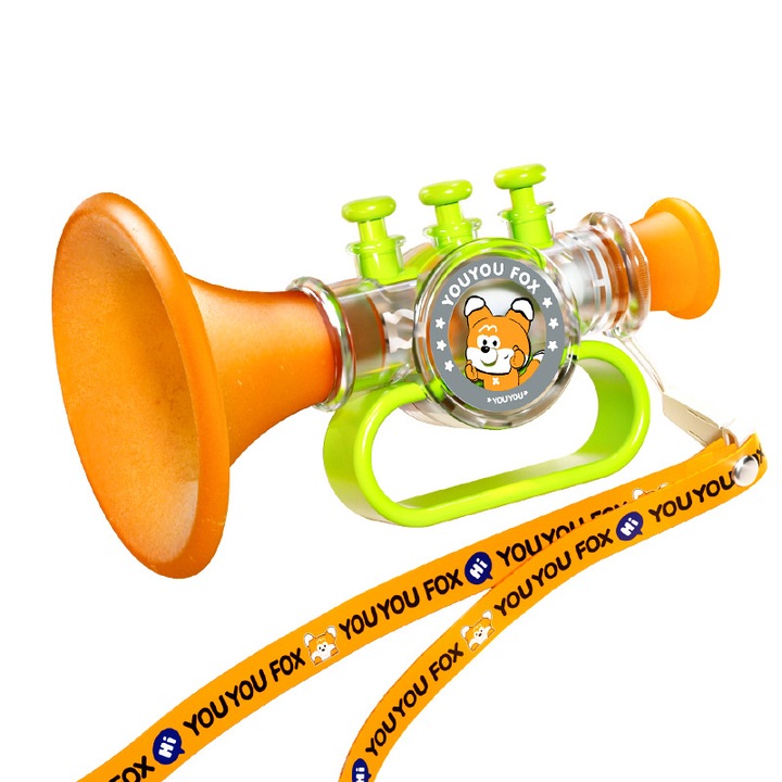 MDUG Trompeta Muzicala pentru Bebelusi, Design Animale Cartoon, Material Moale din Silicon Guma, Jucarie Educativa pentru Suflat, Include Snur Portabil