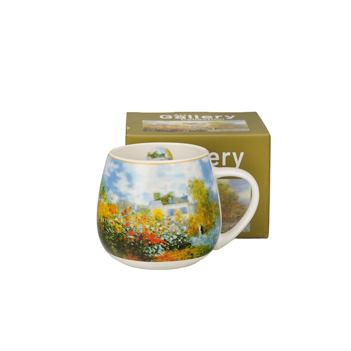 Cana barel portelan 430 ml, C. Monet -Garde Argenteuil new, multicolor