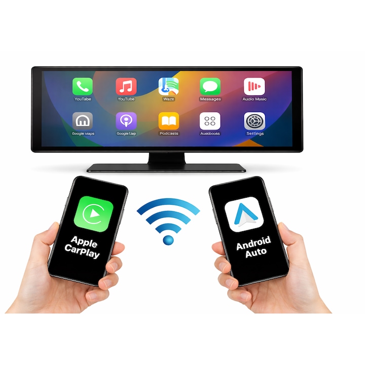 FARROT display auto 10.26" CarPlay Android Auto Bluetooth WiFi GPS, ecran IPS tactil, suport dublu