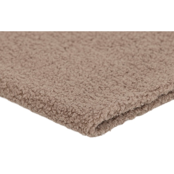 Minkee Lamb Boucle kötött anyag, Caffe Latte, 50cm x 160cm, 100% poliészter