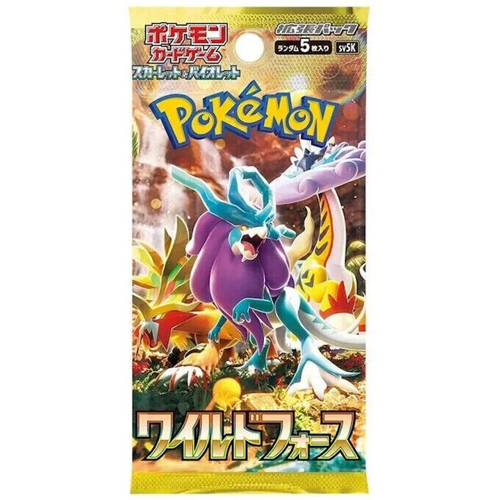 Pokemon Wild Force SV5K Booster Csomag (5db Japán Pokemon Kártya)