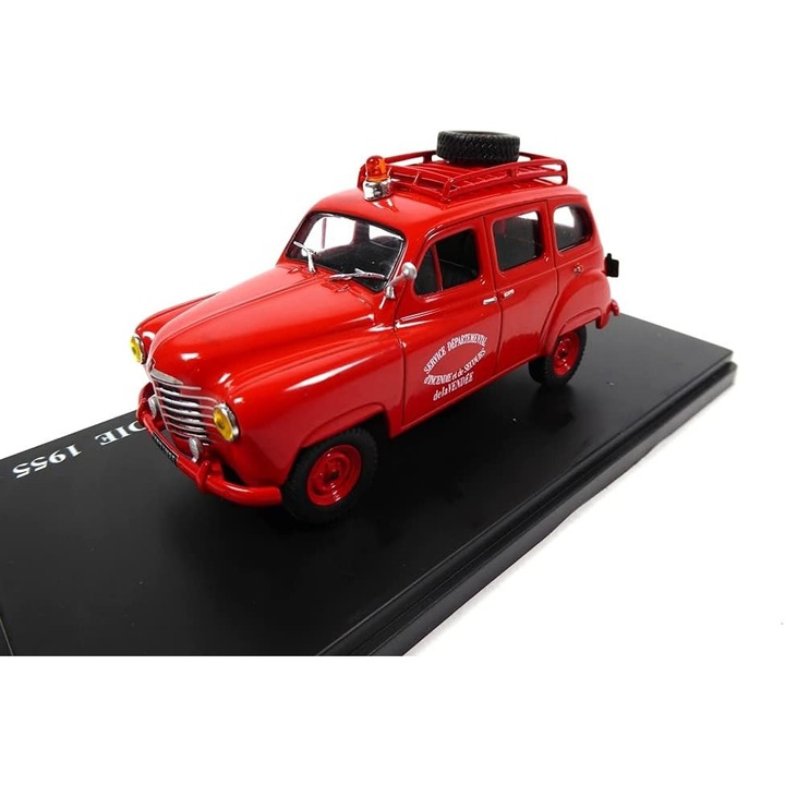 Macheta Renault Colorale Prairie 4x4 Break Incendie 1955 1:43 fém replika piros