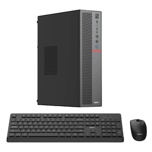 Desktop PC OptimX T5 SFF S9100 THX1, Intel Core i3 pana la 4.2GHz, 8GB DDR4, SSD 256GB, Kit Tastatura si Mouse OptimX KM500 USB cu fir, Windows 11 Pro