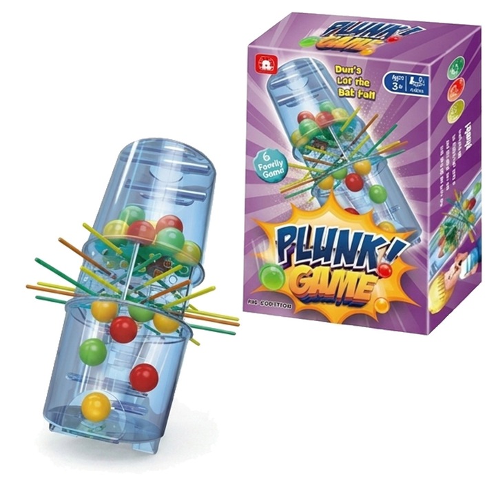 Chippo 1914614 ML1 szórakoztató játék, precíziós húzós játék pálcikákkal és golyókkal, 2 játékos, 23.5 x 16 cm