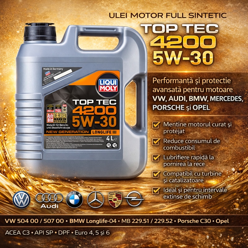 Ulei Motor Liqui Moly Top Tec 4200 5W-30 New Generation, Full