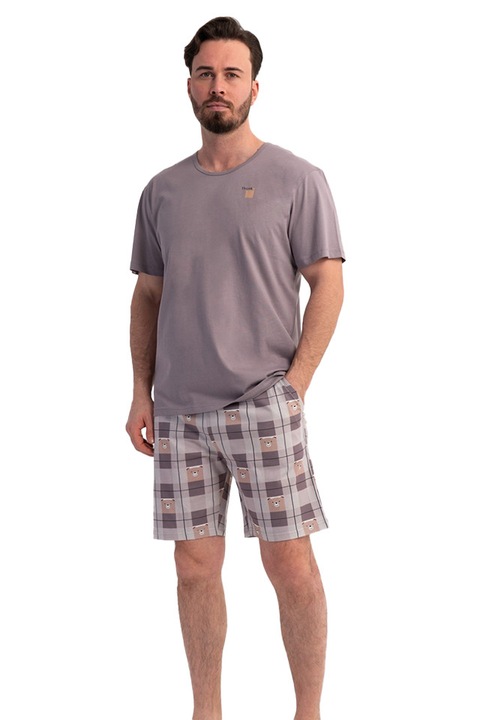 Vienetta Man férfi pizsama, BearCheck Relax modell