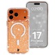Husa cu sclipici pentru Magsafe Bizon Case SparklO pentru iPhone 17 Pro Max, Transparent
