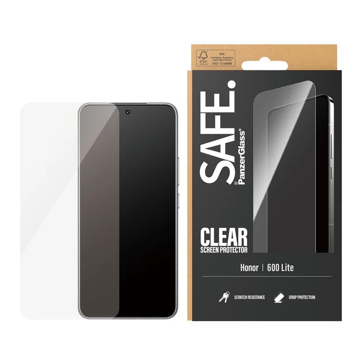Стъклен протeктор Safe за Honor 600 lite, UWF, Прозрачен