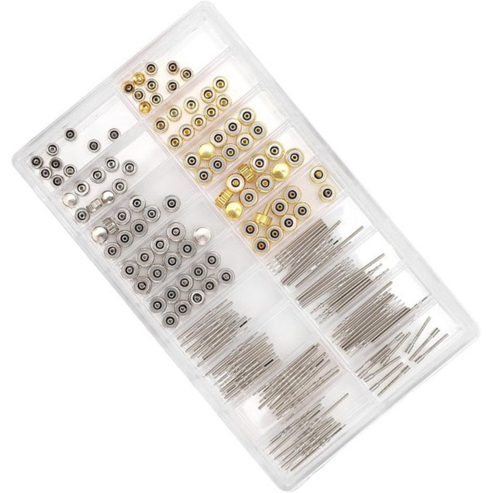 Set unelte pentru repararea ceasurilor, diverse dimensiuni, otel inoxidabil, argint