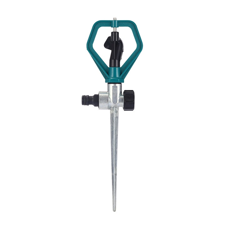 360°-ban forgó szórófej, cink, ABS műanyag, kertbe, udvarra, parkba