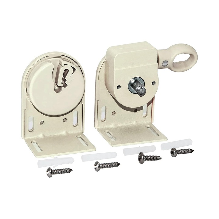 Accesorii universale pentru rulouri si jaluzele, set de 4 suporturi fara pol, inoxidabil, usor de instalat