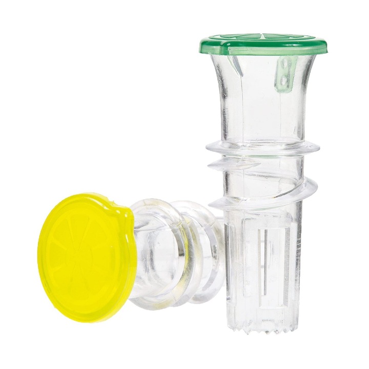 Storcator manual de lamaie, set 2 bucati, portabil cu capac, pentru citrice, plastic, design ergonomic