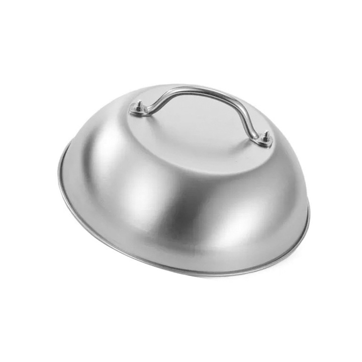 Capac universal pentru vase, din otel inoxidabil, rezistent la caldura, cu maner, set multifunctional.