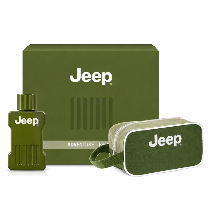 Set cadou Jeep Adventure Essentials - Apa de toaleta EDT 100 ml, Borseta, barbati