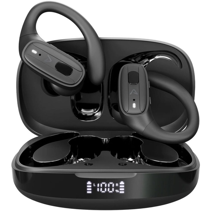 Casti Bluetooth Lamax AirCore1, microfon, negru