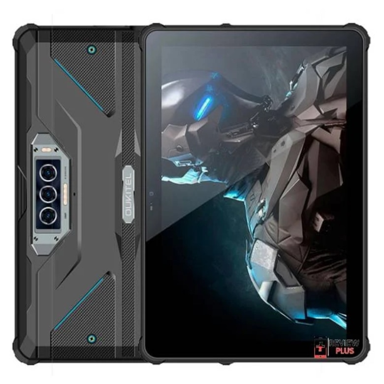 Tableta Oukitel RT7 Titan, Procesor Dimensity 720 Octa-Core, Ecran IPS FHD+ 10.1", 12GB RAM, 512GB Flash, Waterproof IP68/IP69K, 48MP+32MP, 5G, Dual SIM, Android, Fara incarcator Albastru