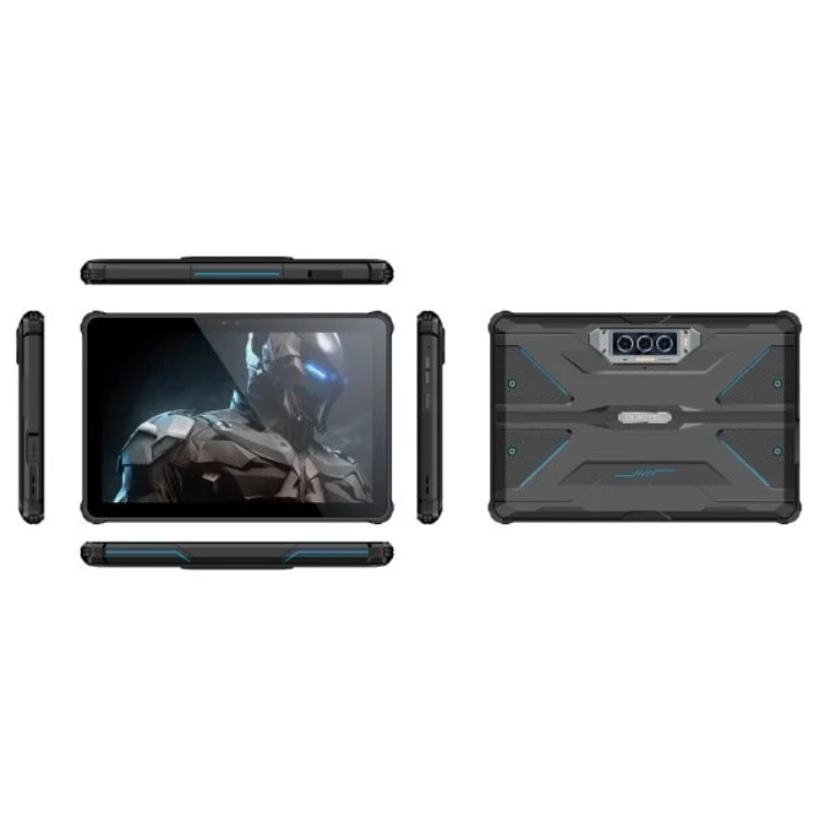 Tableta Oukitel RT7 Titan, Procesor Dimensity 720 Octa-Core, Ecran IPS FHD+ 10.1", 12GB RAM, 512GB Flash, Waterproof IP68/IP69K, 48MP+32MP, 5G, Dual SIM, Android, Fara incarcator Albastru