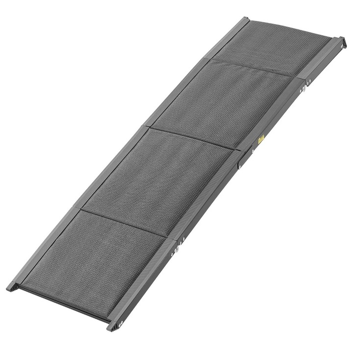 Rampă pliabilă pentru animale de companie, Vivatechnix, aluminiu, antiderapant, 180x50, neagră