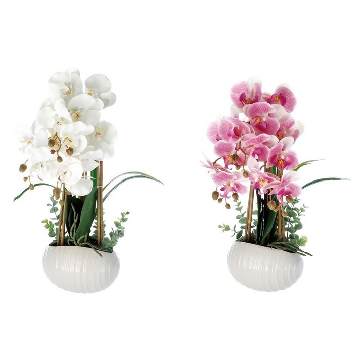 2 db mű orchidea cserépben, 16,5 x 44 cm