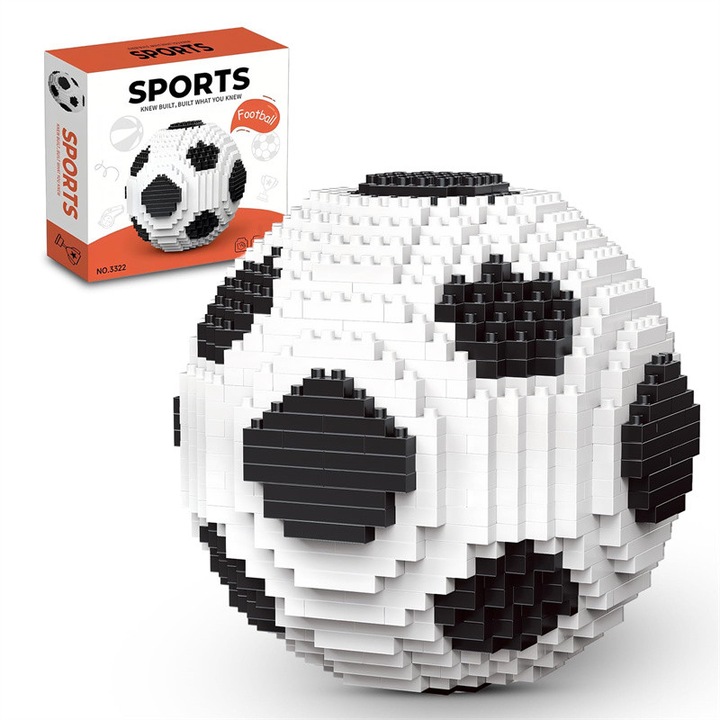 Blocuri de constructie pentru fotbal, format din 850 de piese, jucarie educationala STEM, un cadou pentru adolescenti si pasionati de jocuri sportive