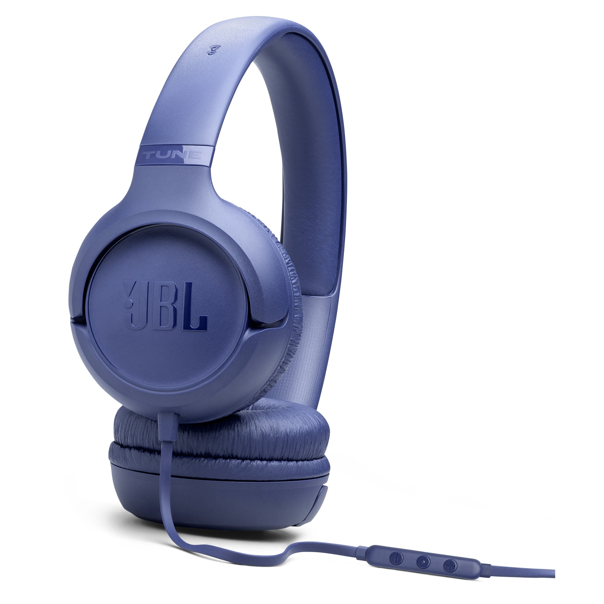 Casti JBL Tune 530C, Cu fir, On-ear, Microfon, USB-C, albastru