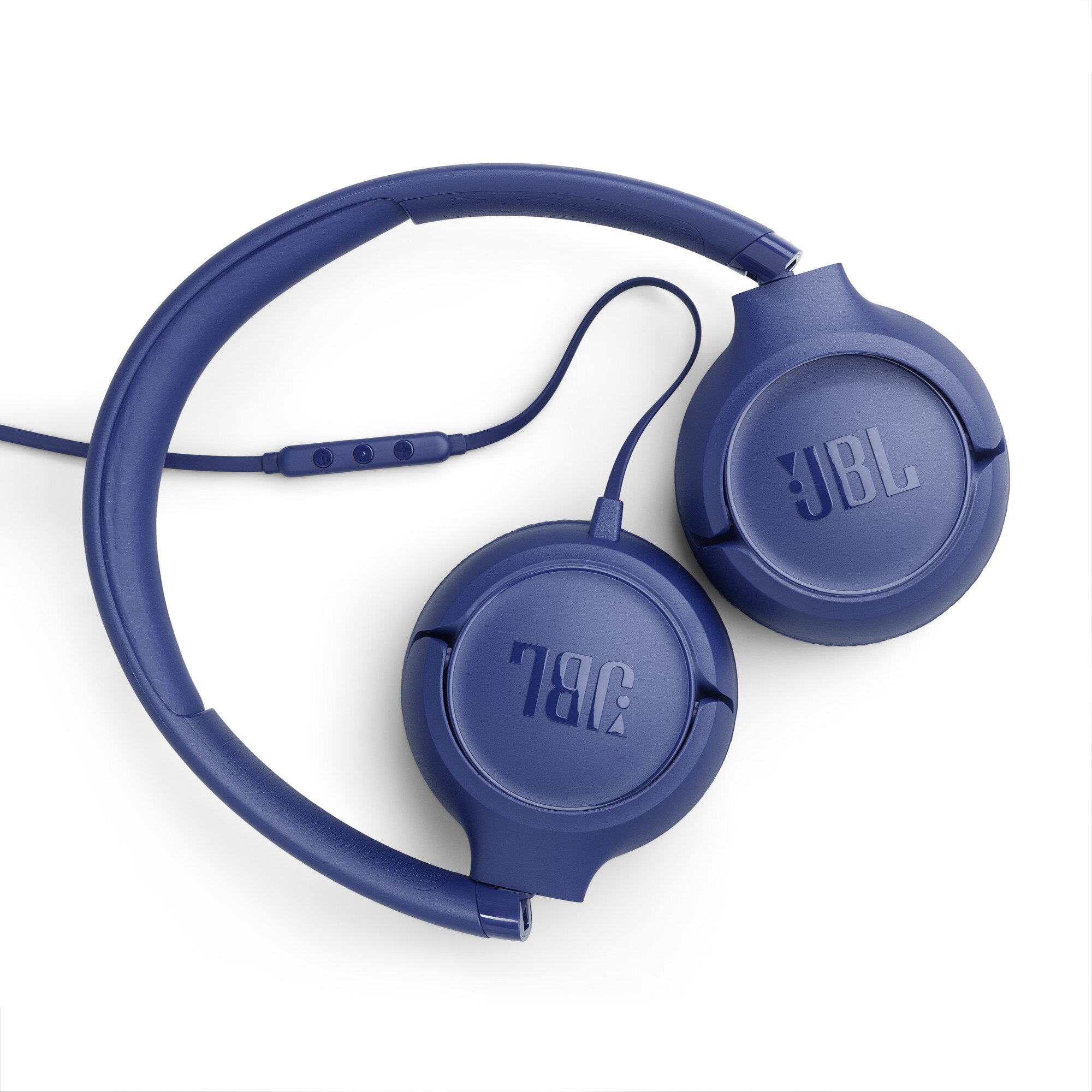 Casti JBL Tune 530C, Cu fir, On-ear, Microfon, USB-C, albastru