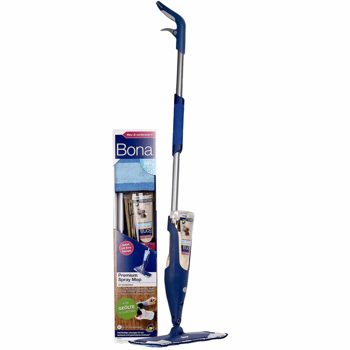 BONA olajozott parketta felmosó spray, mikroszálas, 500 ml, kíméletes tisztítás, újratölthető tartály