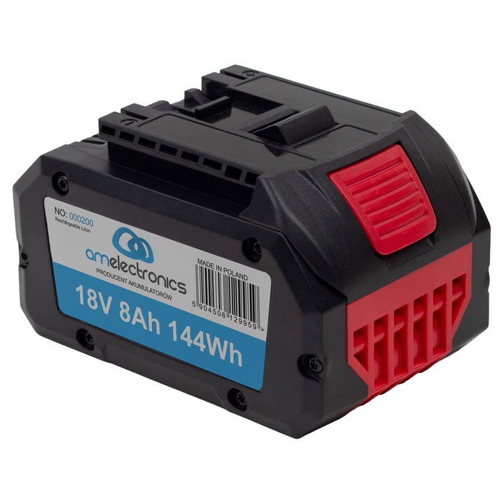Acumulator 18V 8Ah AM Electronics pentru scule electrice Bosch ProCORE, Li-Ion, Samsung 40T