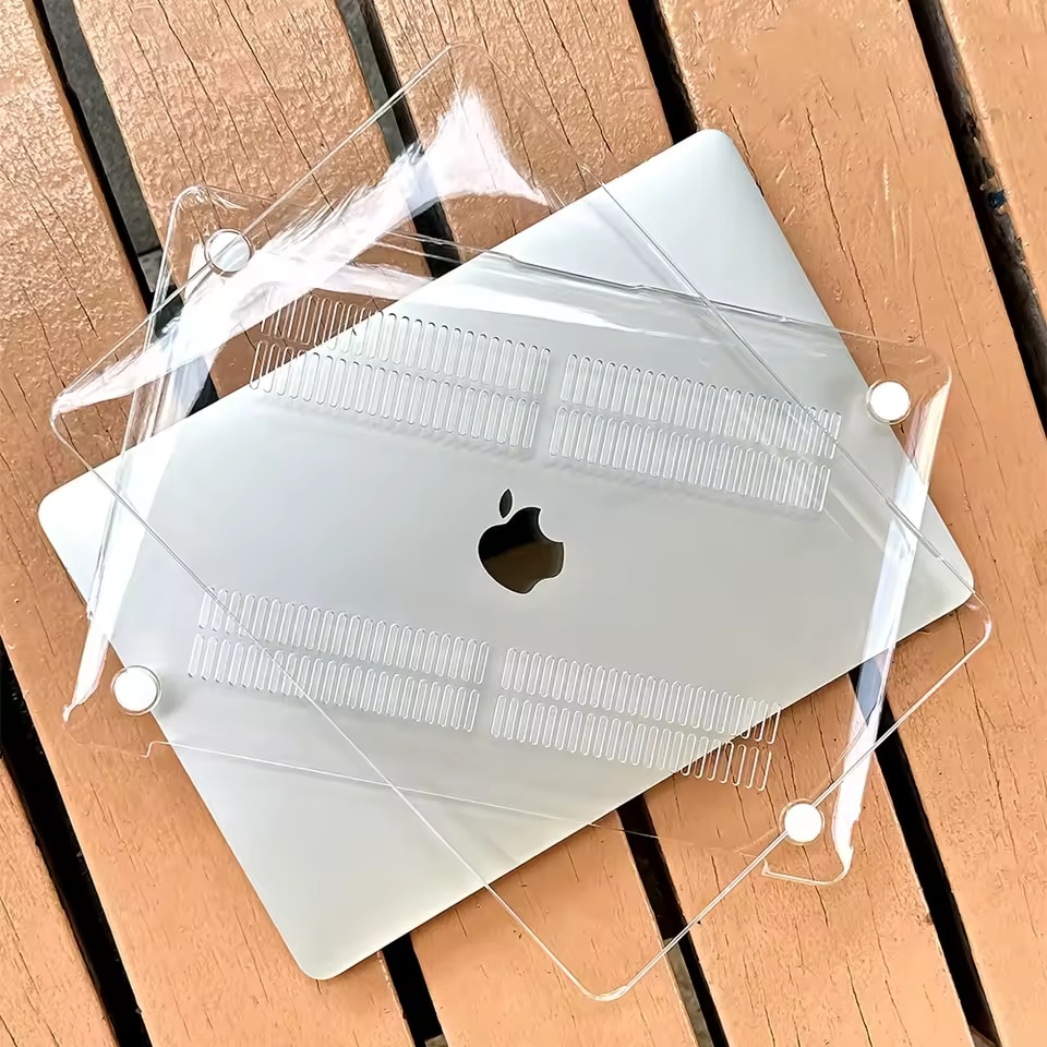 Excitat® husa transparenta rigida pentru MacBook Neo 13 inch A3404, 2026, compatibila A18 Pro, ultra subtire, anti-ingalbenire, protectie 360, decupaje precise, ventilatie inferioara, model crystal